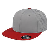 Cap America Flexfit® Perforated Performance Cap i8503 Silver/Red L/XL Caps