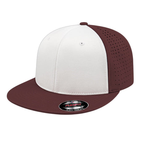 Cap America Flexfit® Perforated Performance Cap i8503 White/Maroon/Maroon L/XL Caps