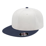 Cap America Flexfit® Perforated Performance Cap i8503 White/Navy XXL Caps