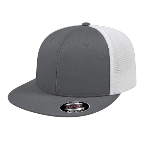 Cap America Flexfit® Performance Trucker Cap i8501 Graphite/White S/M Caps