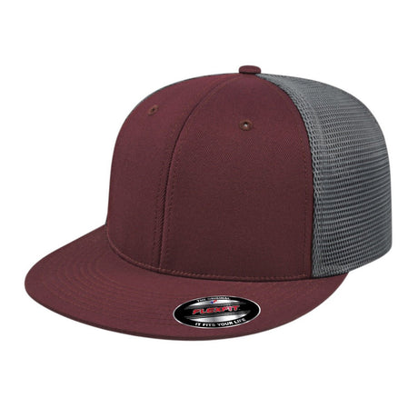 Cap America Flexfit® Performance Trucker Cap i8501 Maroon/Graphite XXL Caps