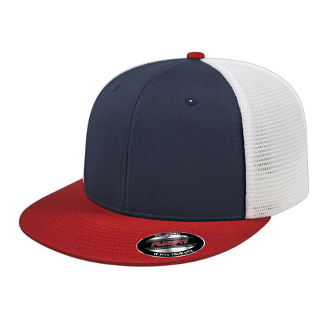 Cap America Flexfit® Performance Trucker Cap i8501 Navy/Red/White S/M Caps