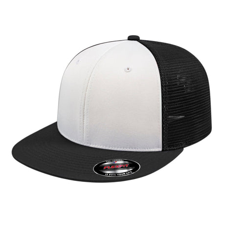 Cap America Flexfit® Performance Trucker Cap i8501 White/Black/Black XS Caps