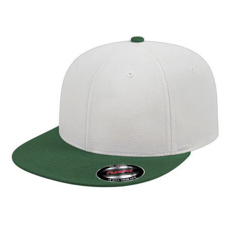 Cap America Flexfit® Wool Blend Performance Cap i8504 White/Dark Green XS Caps
