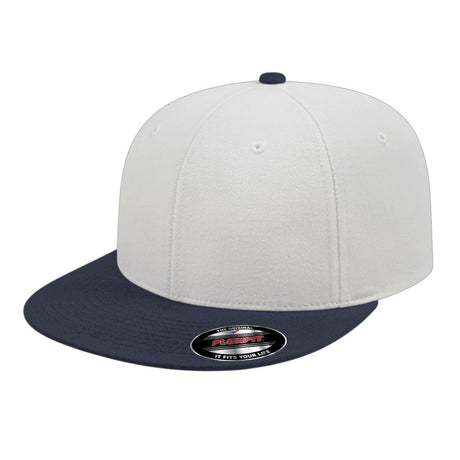 Cap America Flexfit® Wool Blend Performance Cap i8504 White/Navy S/M Caps