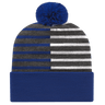 Cap America Half Color Knit Cap with Cuff RKH12 True Royal/White Standard