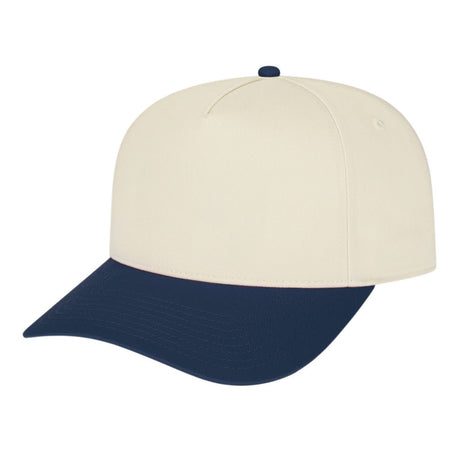 Cap America Hometown 5 Panel i3068 Cream/Navy Standard Caps