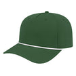 Cap America Icon Performance Rope Cap i7256 Dark Green with White Rope Standard Caps