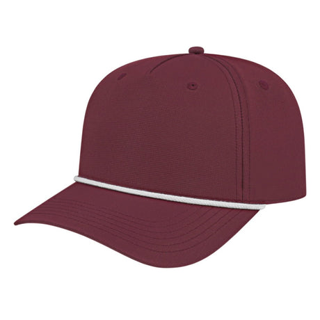 Cap America Icon Performance Rope Cap i7256 Merlot with White Rope Standard Caps