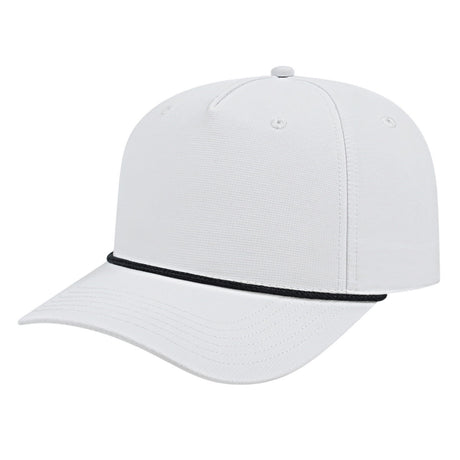 Cap America Icon Performance Rope Cap i7256 White with Black Rope Standard Caps