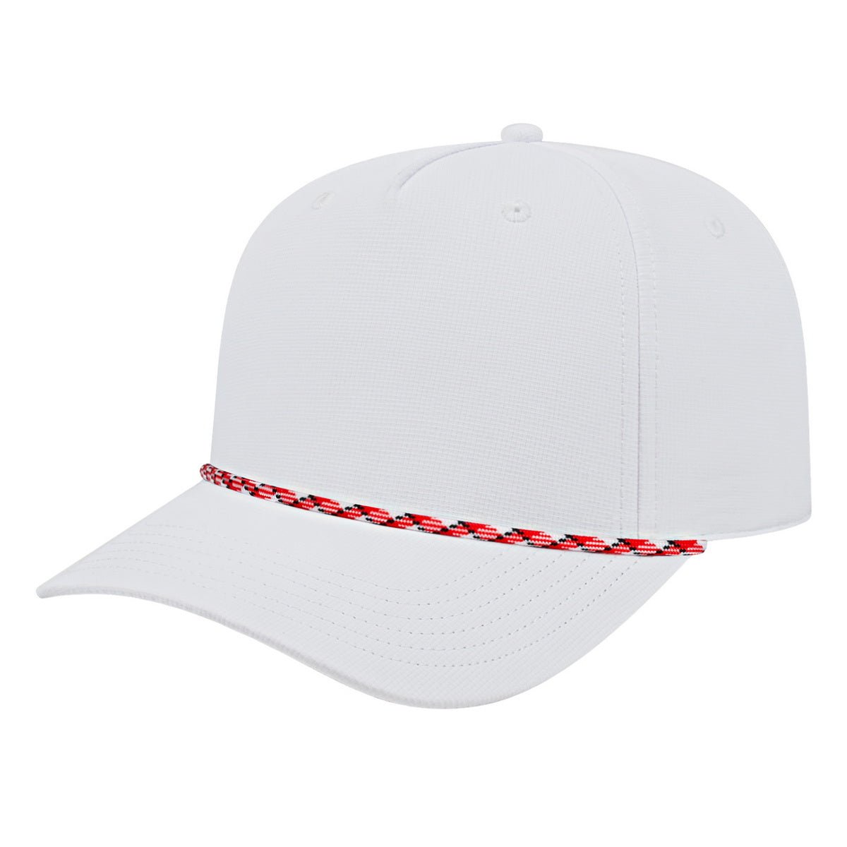 Cap America Icon Performance Rope Cap i7256 White with Red/White/Black Rope Standard Caps