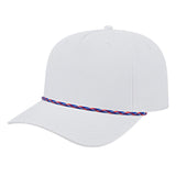Cap America Icon Performance Rope Cap i7256 White with Red/White/Royal Rope Standard Caps
