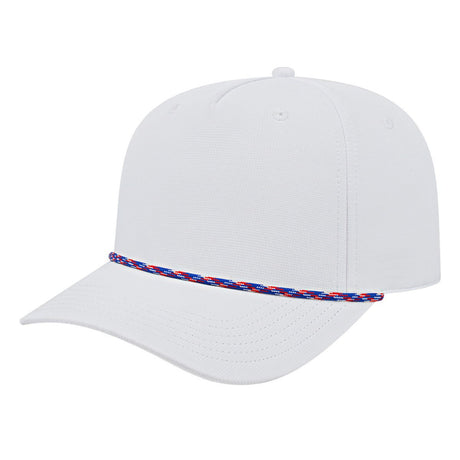 Cap America Icon Performance Rope Cap i7256 White with Red/White/Royal Rope Standard Caps