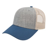 Cap America Low Profile Trucker Cap i3115 Heather/Sea Blue/Stone OSFM