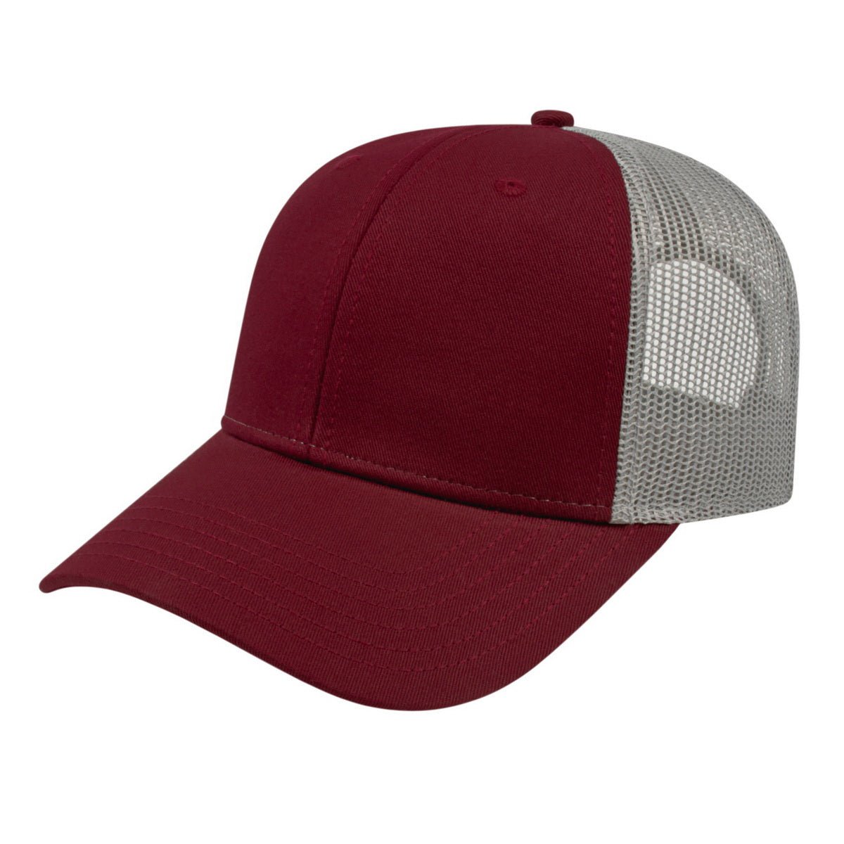 Cap America Low Profile Trucker Cap i3115 Light Maroon/Gray OSFM