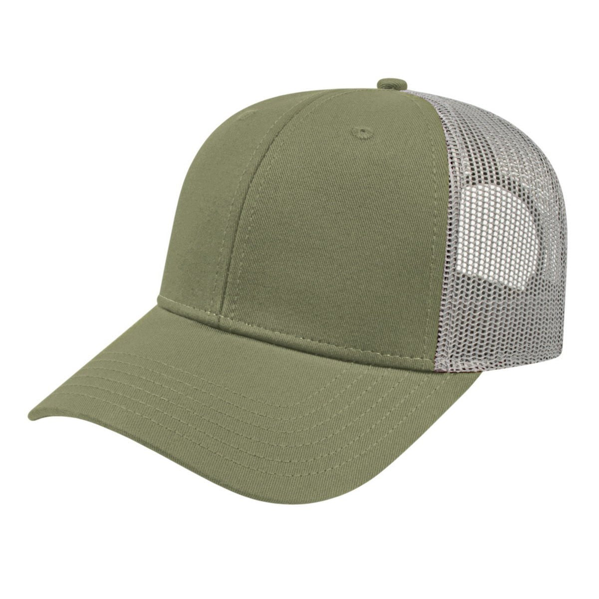 Cap America Low Profile Trucker Cap i3115 Olive/Gray OSFM