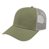 Cap America Low Profile Trucker Cap i3115 Olive/Gray OSFM