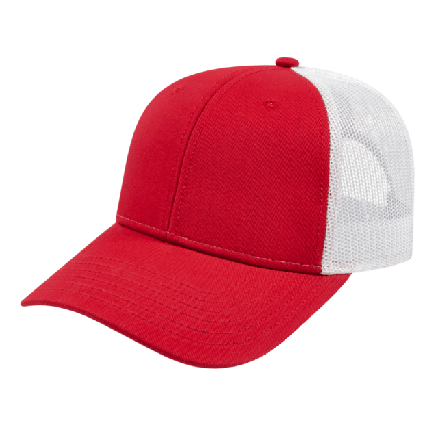 Cap America Low Profile Trucker Cap i3115 Red/White OSFM