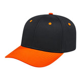 Cap America Original Poly/Cotton Snapback Cap i8505 Black/Orange Adult Caps