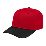 Cap America Original Poly/Cotton Snapback Cap i8505 Red/Black Youth Caps