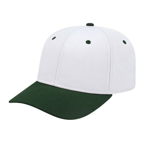 Cap America Original Poly/Cotton Snapback Cap i8505 White/Dark Green Adult Caps