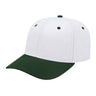 Cap America Original Poly/Cotton Snapback Cap i8505 White/Dark Green Adult Caps