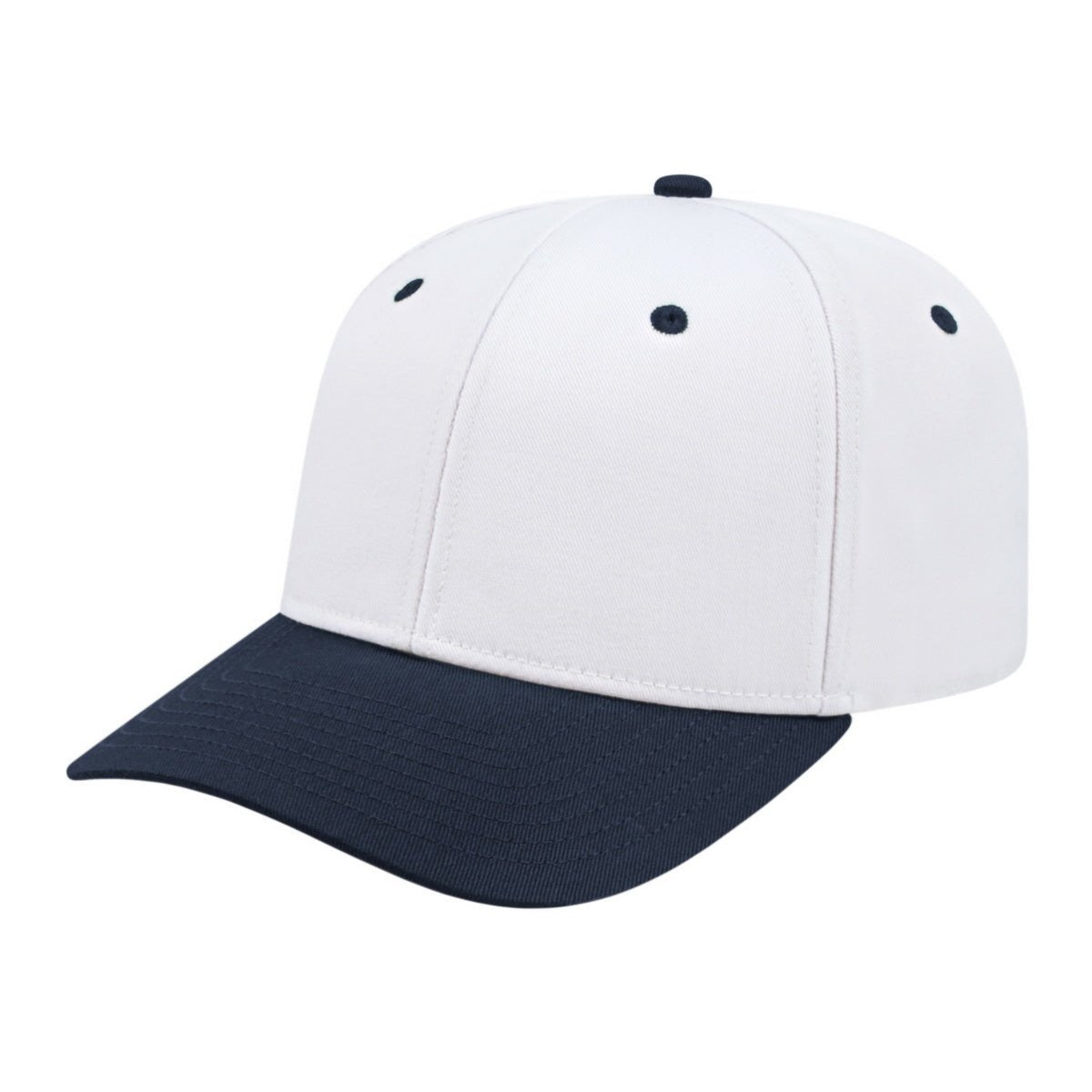 Cap America Original Poly/Cotton Snapback Cap i8505 White/Navy Youth Caps