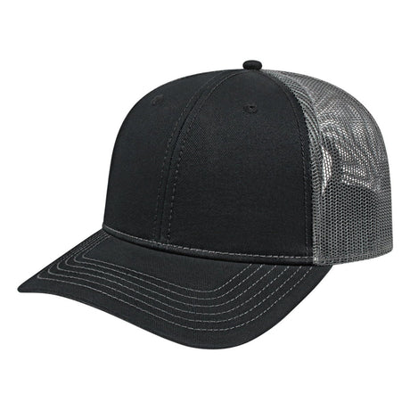 Cap America Original Trucker Cap i3028 Black/Charcoal Standard Caps