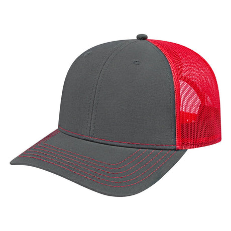Cap America Original Trucker Cap i3028 Charcoal/Red Standard Caps