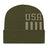 Cap America Patriotic Knit Cap with Cuff RKUSA12 Olive/Khaki Standard