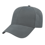 Cap America Perforated Polyester Cap i7038 Gray Standard