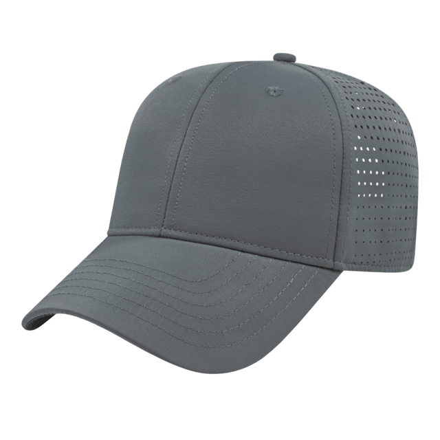 Cap America Perforated Polyester Cap i7038 Gray Standard