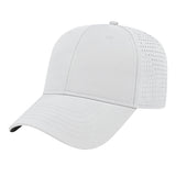 Cap America Perforated Polyester Cap i7038 White Standard