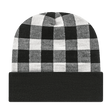 Cap America Plaid Knit Cap with Cuff RKP12 Olive/Black Standard