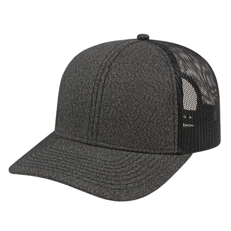 Cap America Premium Mélange Trucker Cap i8518 BLACK/BLACK OSFM
