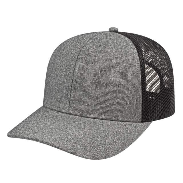 Cap America Premium Mélange Trucker Cap i8518 Gray/Black Standard