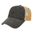 Cap America Premium Vintage Washed Mesh Back Cap i8527 Black/Khaki OSFM