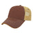 Cap America Premium Vintage Washed Mesh Back Cap i8527 Maroon/Khaki OSFM