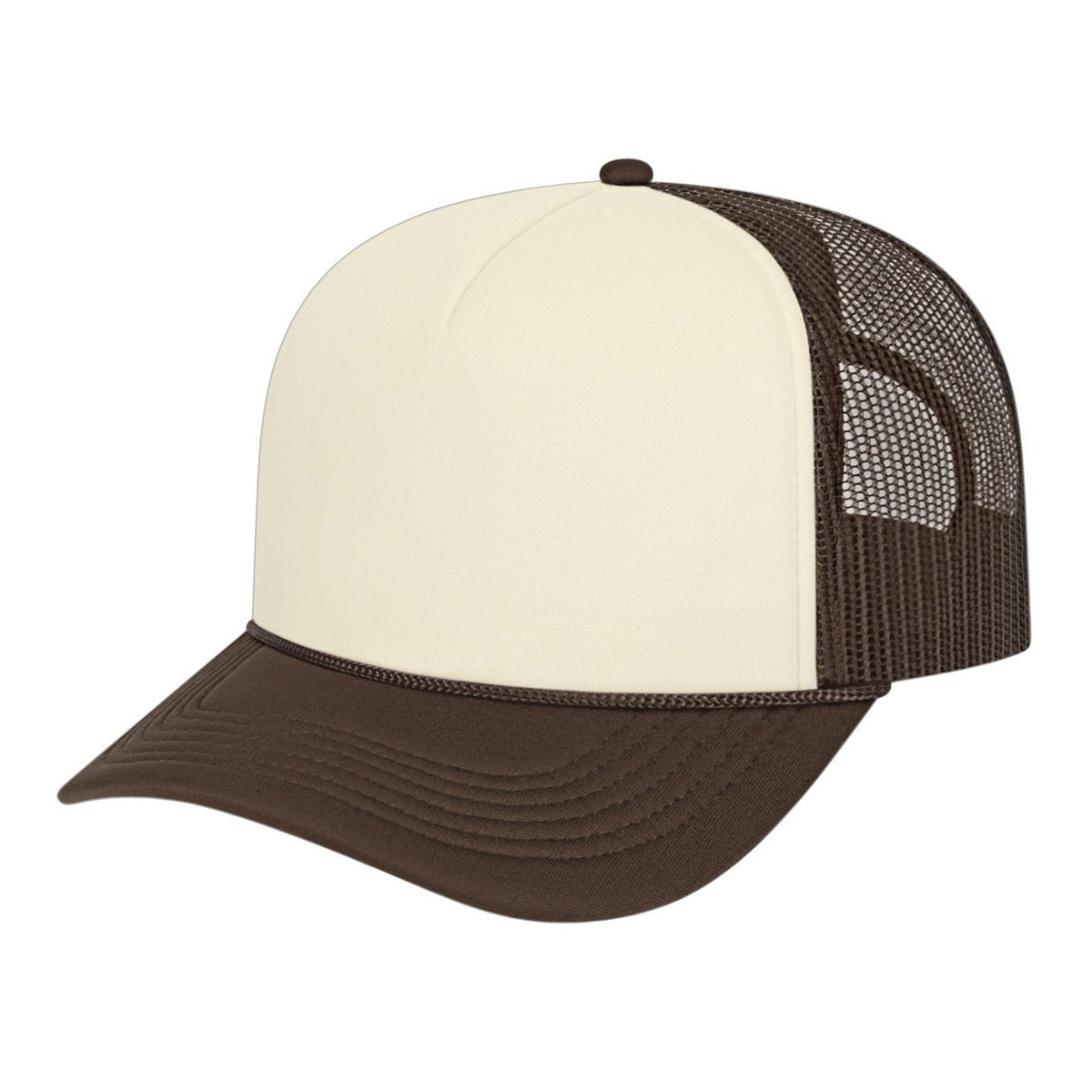 Cap America Retro Foamie Trucker Cap i5054 Cream/Brown Standard