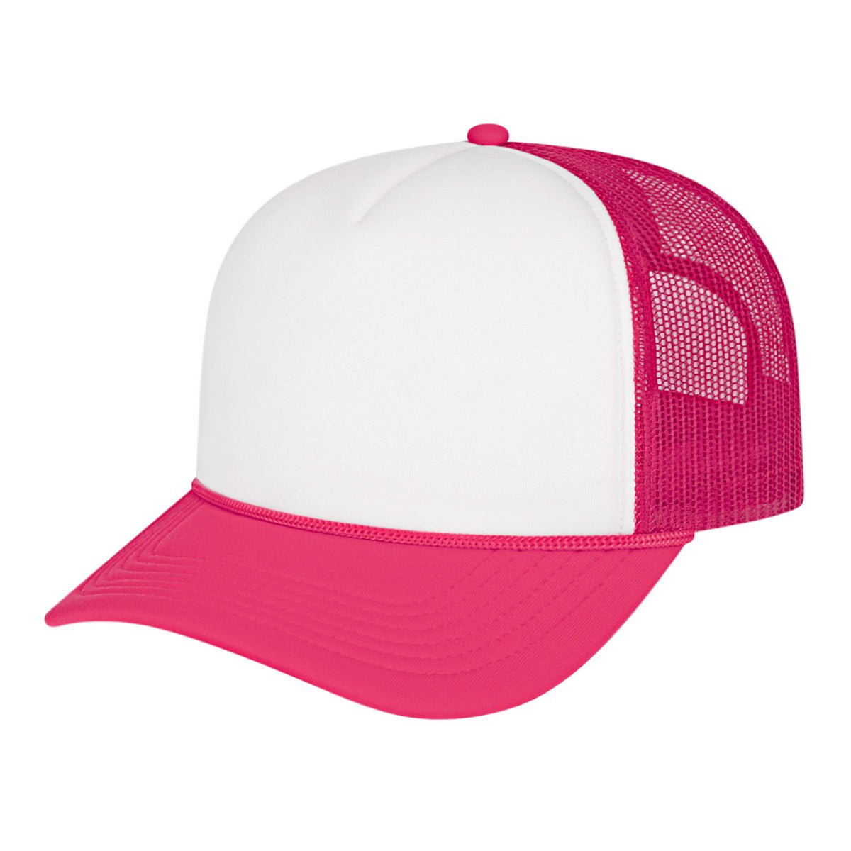 Cap America Retro Foamie Trucker Cap i5054 White/Hot Pink Standard