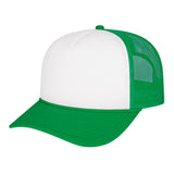 Cap America Retro Foamie Trucker Cap i5054 White/Kelly Green Standard