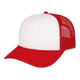 Cap America Retro Foamie Trucker Cap i5054 White/Red Standard