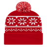 Cap America Snowflake Knit Cap with Cuff RKF12 True Red Standard