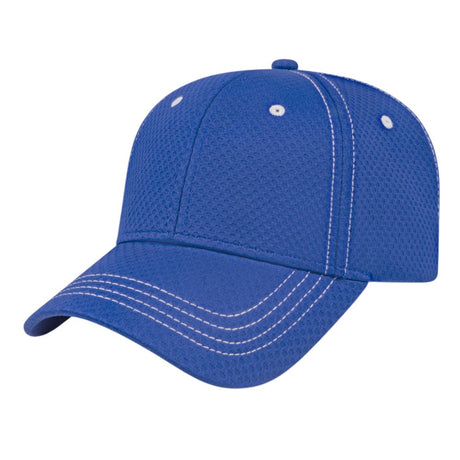 Cap America Soft Textured Polyester Mesh Cap i7024 Royal Standard