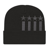 Cap America Stars & Stripes Knit Cap with Cuff RKSTAR12 Khaki/Olive Standard
