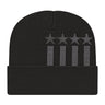 Cap America Stars & Stripes Knit Cap with Cuff RKSTAR12 Khaki/Olive Standard