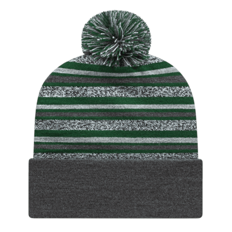 Cap America Striped Knit Cap with Cuff RKL12 True Navy Standard