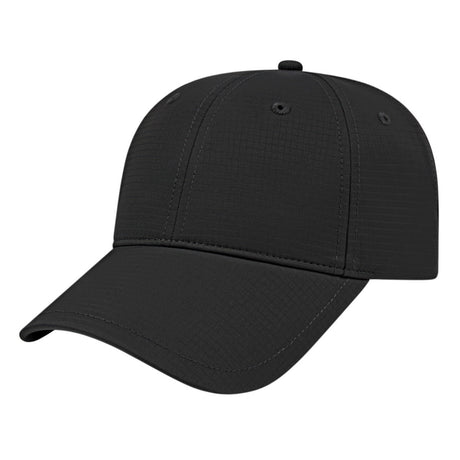 Cap America Structured Solid Active Wear Cap i7023 Black Standard