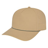 Cap America Summit Perforated Cap with Rope i3056 Khaki with Loden/Khaki Rope Standard