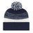 Cap America Thick Ribbed Knit Cap with Cuff iK61 Black/White Standard